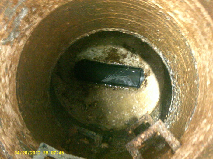 Before Shot - DrainsAid M-Coating Unit - Manhole Rehabilitation - Brotherton