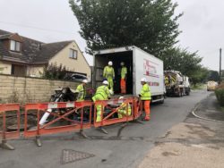 Hot CIPP trenchless sewer rehabilitation for residential street in Doncaster
